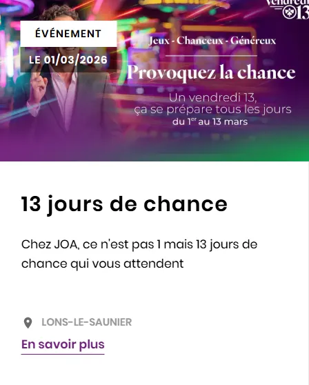 13 jours de chance