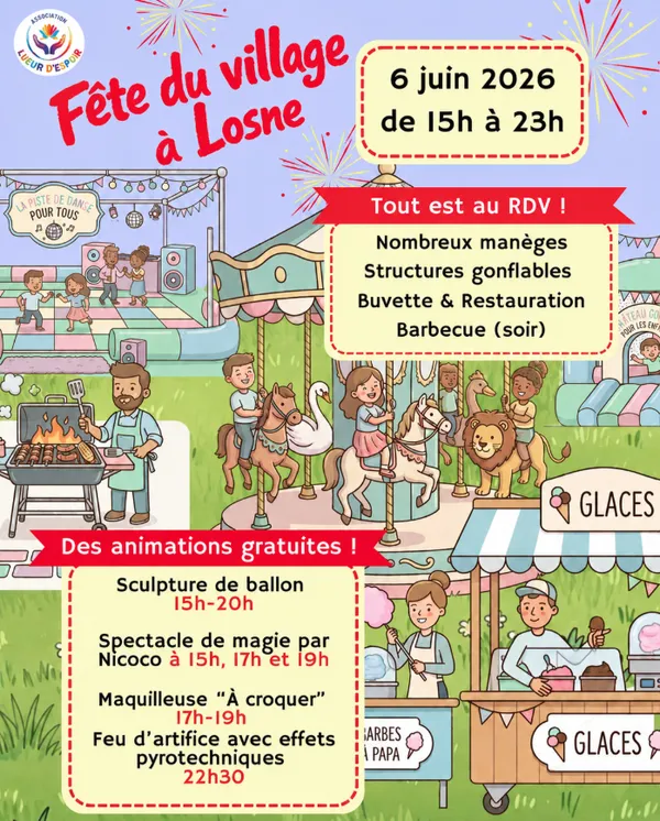 Fête du village de Losne le 6 juin