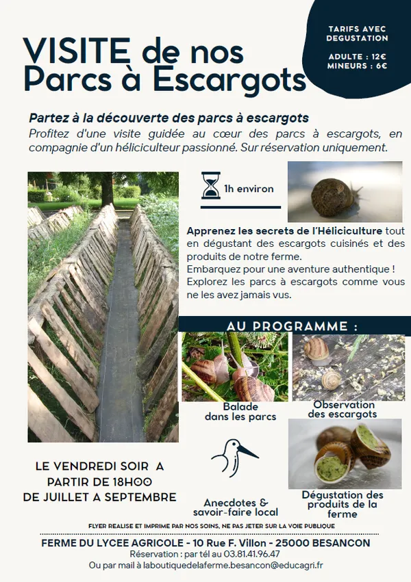 Visite des parcs à escargots – Une immersion au cœur de l'héliciculture