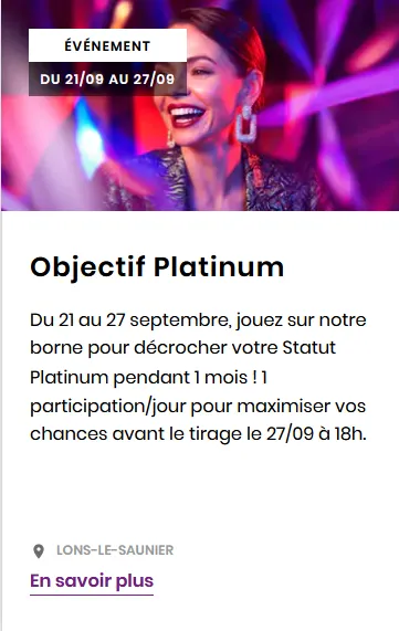 Objectif platinium