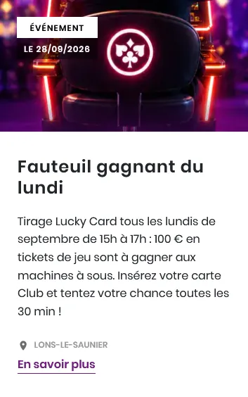Fauteuil gagnant du lundi
