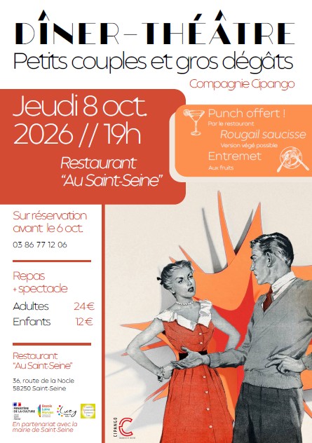 Dîner-Théâtre : "Petits couples et gros dégâts"