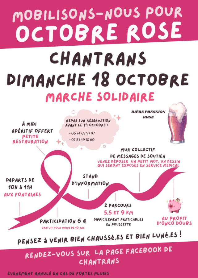 Marche solidaire pour Octobre Rose