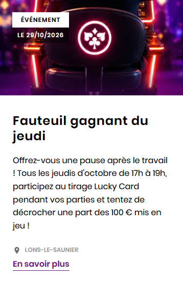 Fauteuil gagnant du jeudi
