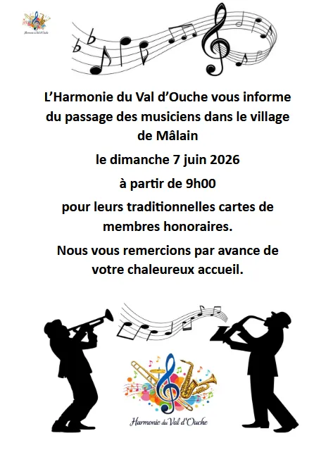 Harmonie du Val d'Ouche / Distribution des cartes de membres