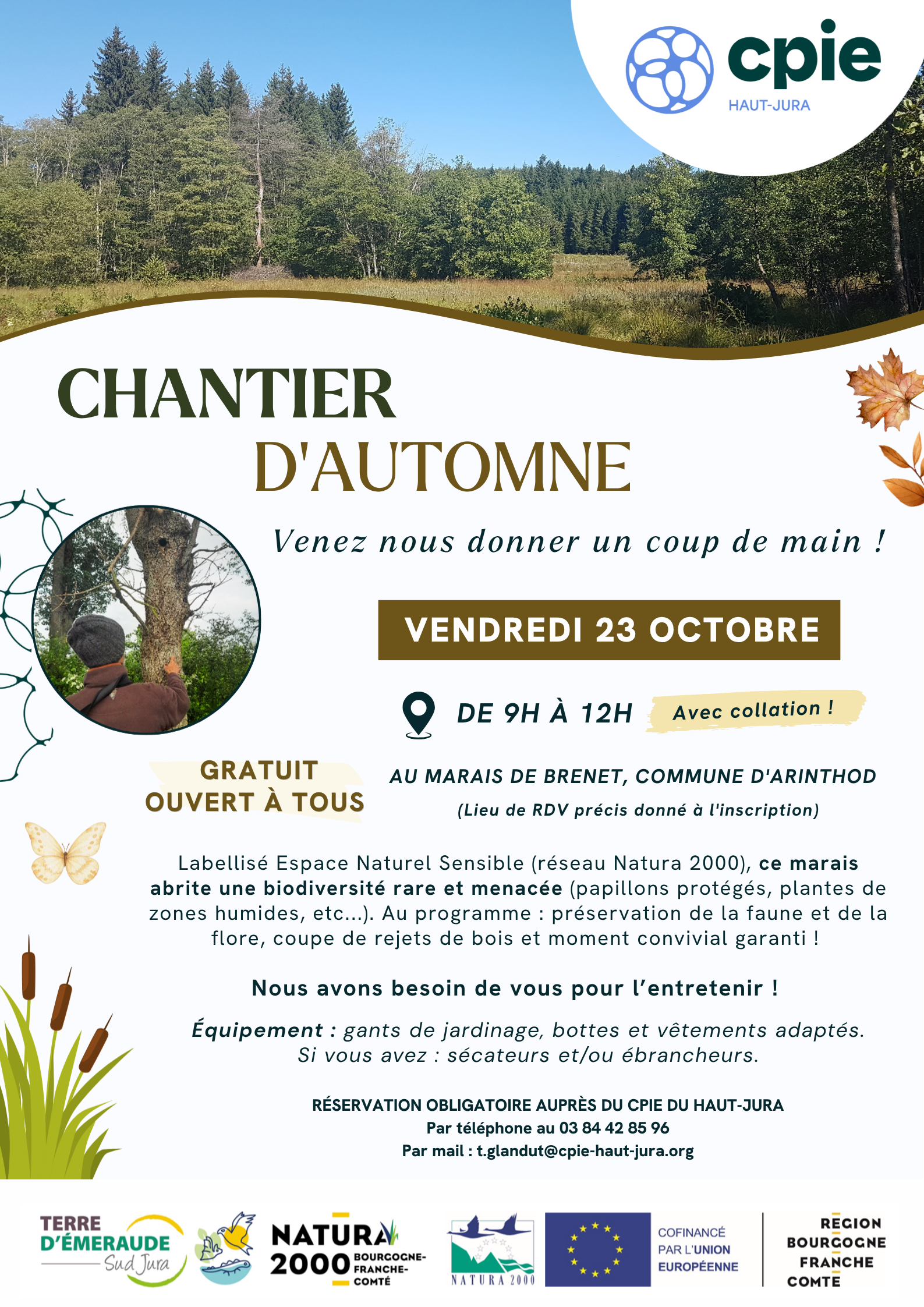 Chantier d’automne pour entretenir un Espace Naturel Sensible