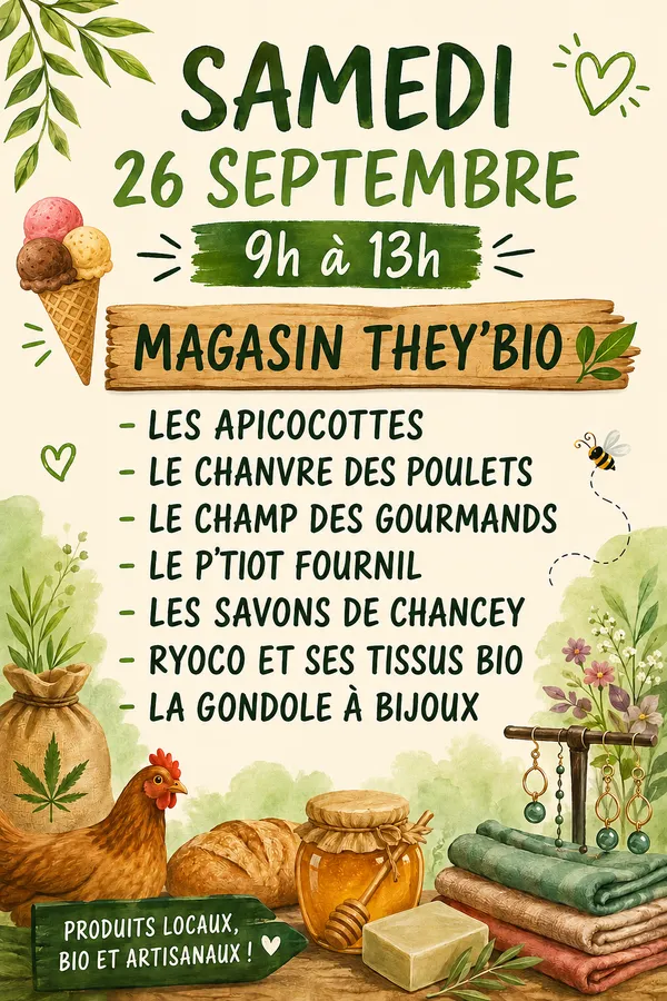 Marché artisanal à la ferme Bio de They