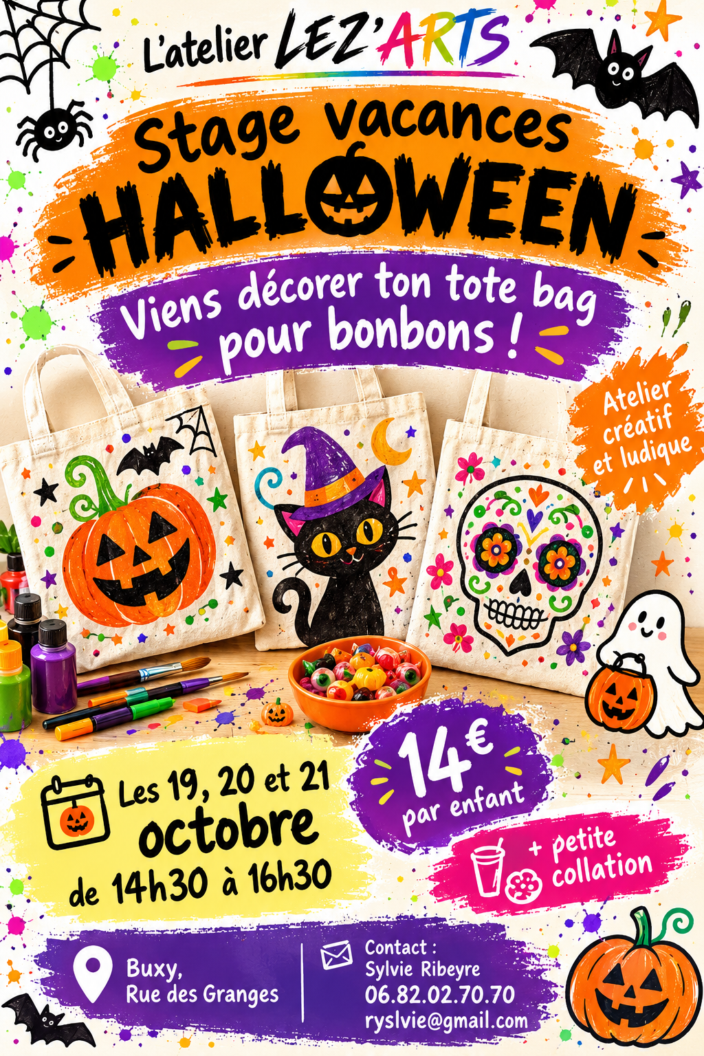 Mon tote bag d'Halloween