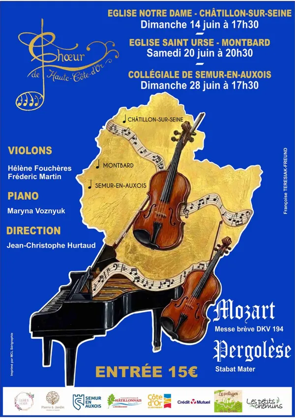 Concert Stabat Mater de Pergolèse et Missa Brévis KV194 de Mozart