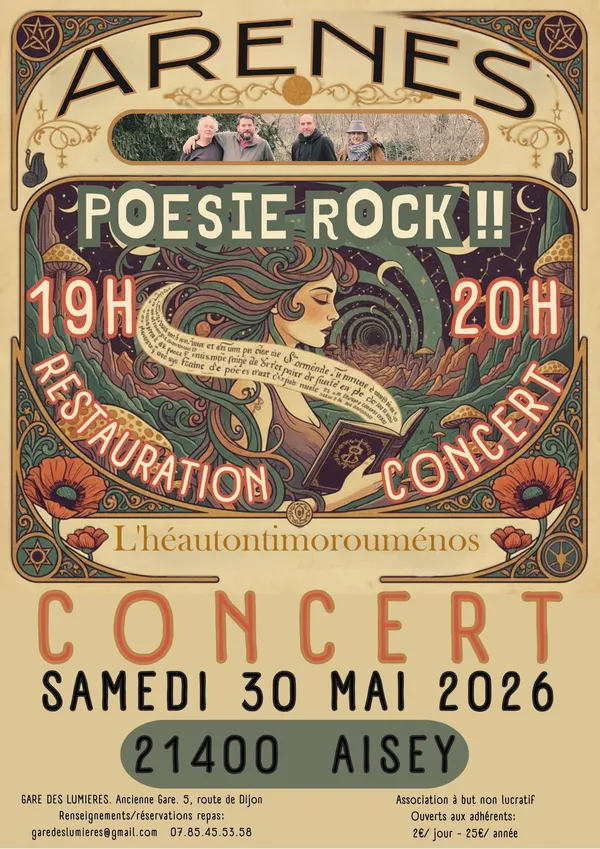 Concert Poésie Rock !!! ARENES