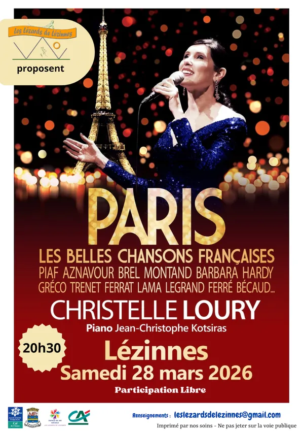 Paris les plus belles chansons françaises par Christelle Loury