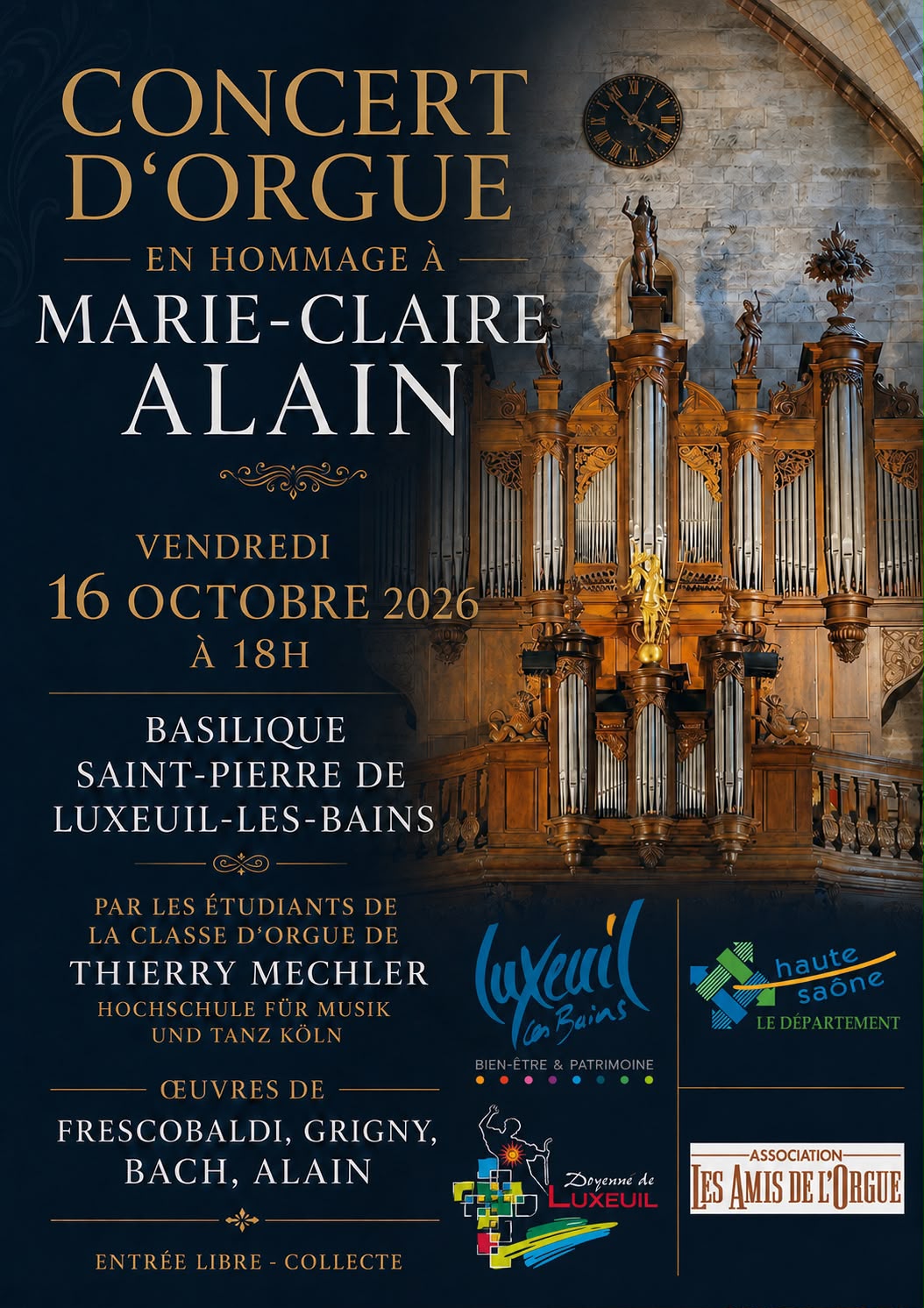 Concert hommage à Marie-Claire Alain