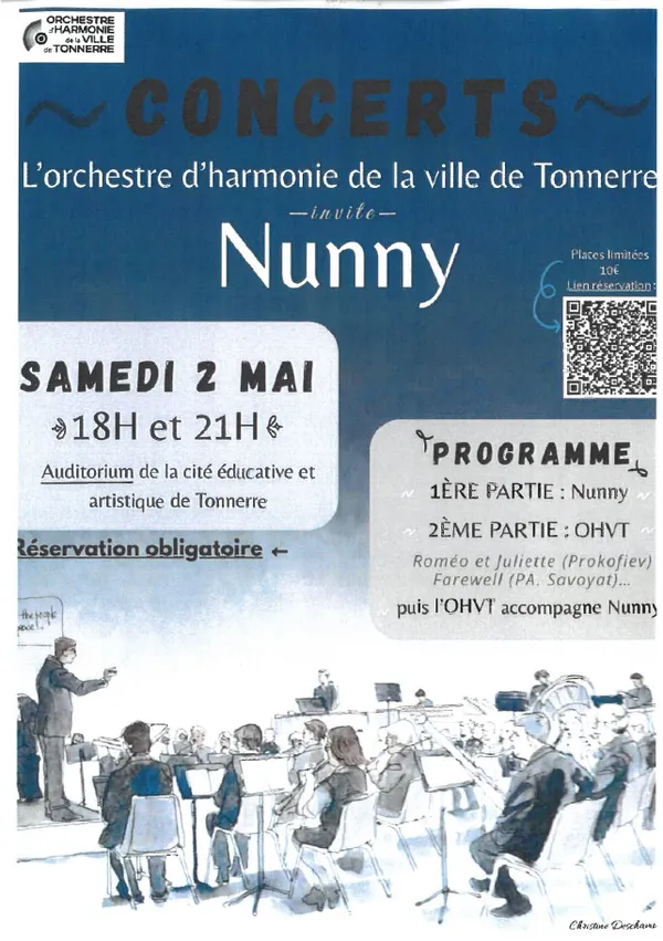 Concert de l'orchestre d'harmonie de la ville de Tonnerre et Nunny