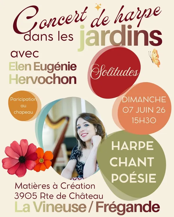 Concert de harpe et poésie dans les jardins
