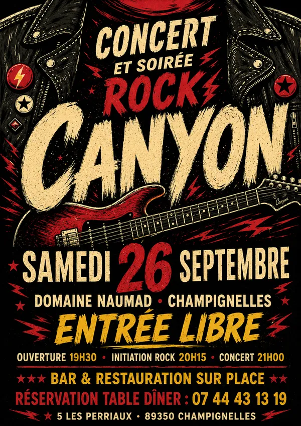 Concert et Soirée rock avec Canyon