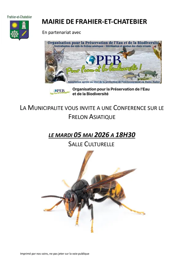 Conférence sur le frelon asiatique