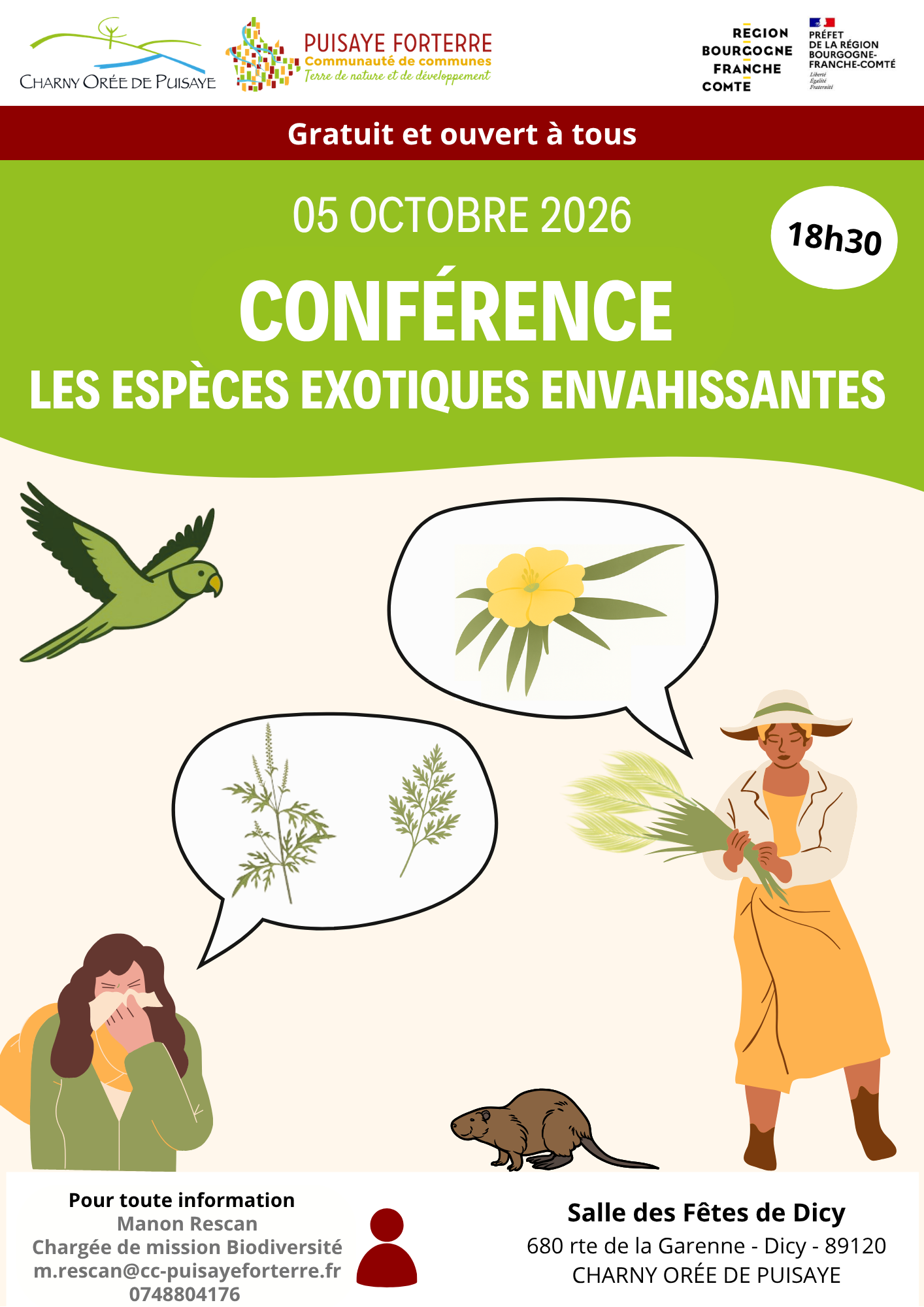 Conférence - les espèces exotiques envahissantes : les découvrir pour mieux agir