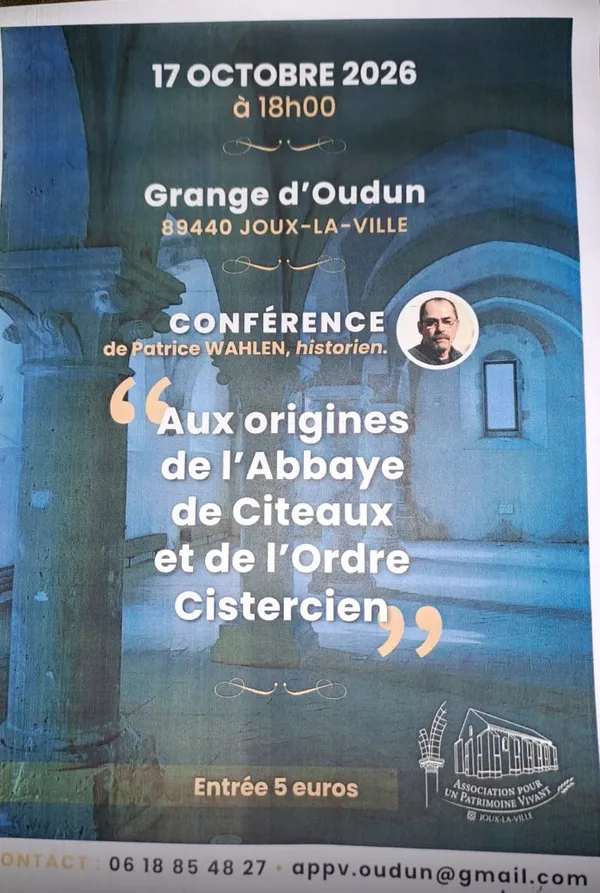 Conférence "Aux origines de l'Abbaye de Citeaux et de l'Ordre Cistercien" par Patrice WAHLEN