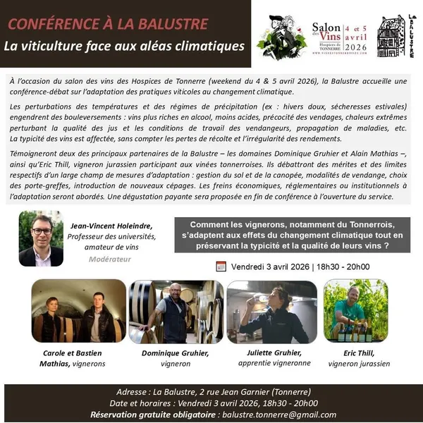 Conférence à La Balustre