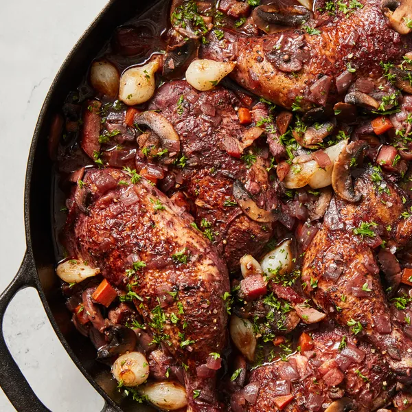 Coq au vin à emporter