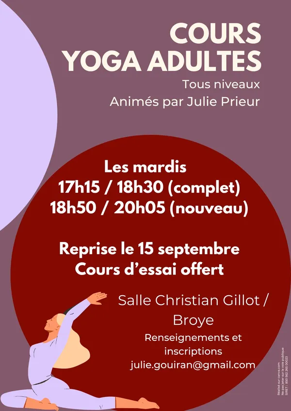 Cours collectif - Yoga Adultes