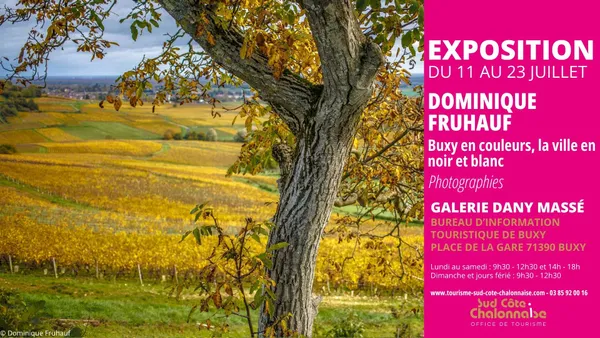 Exposition Dominique Frühauf - Buxy en couleurs, la ville en noir et blanc