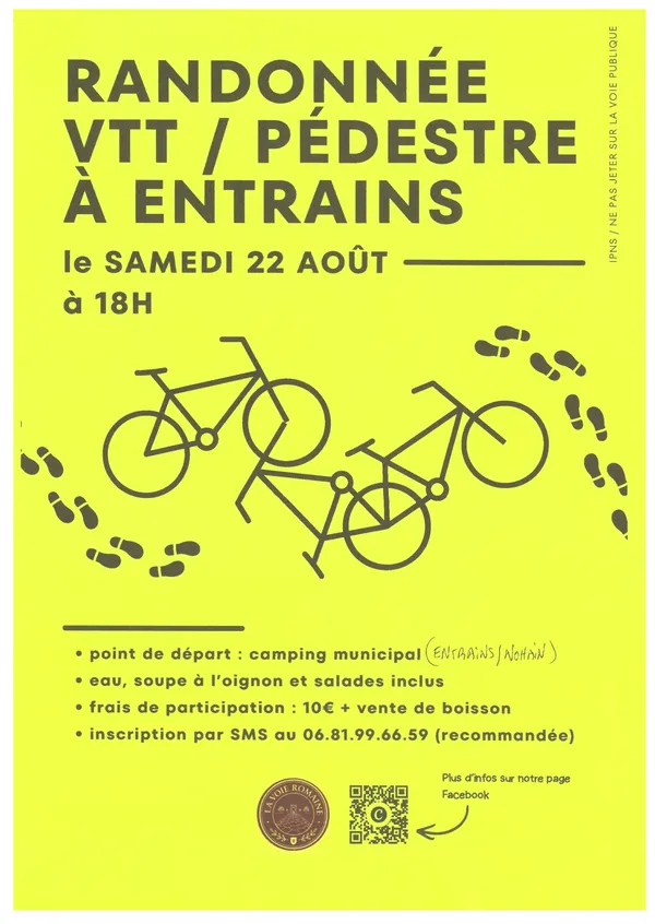 Randonnée VTT et pédestre à Entrains-sur-Nohain
