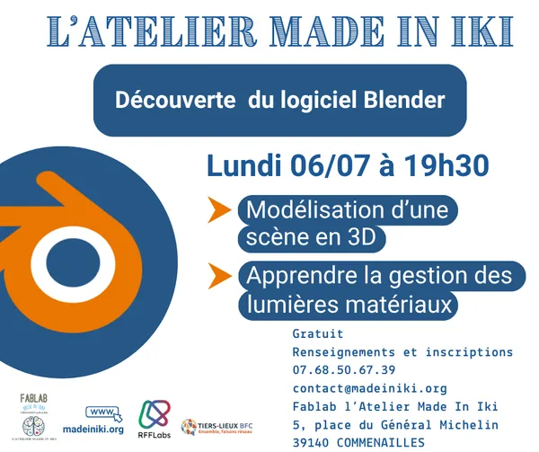 Atelier découverte logiciel Blender