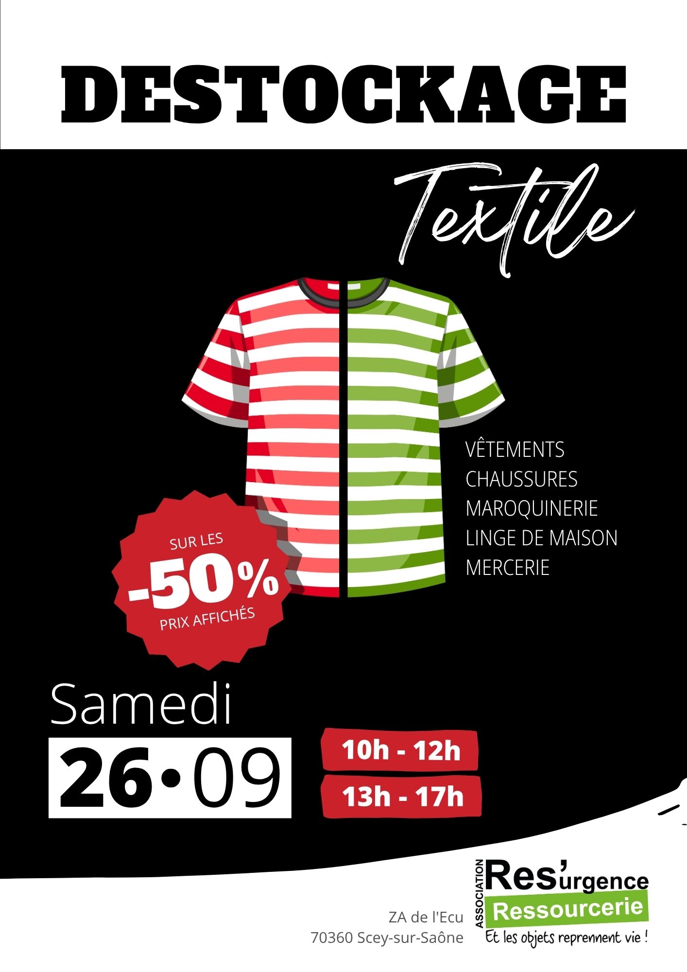 Braderie textile : tout le rayon à -50 %