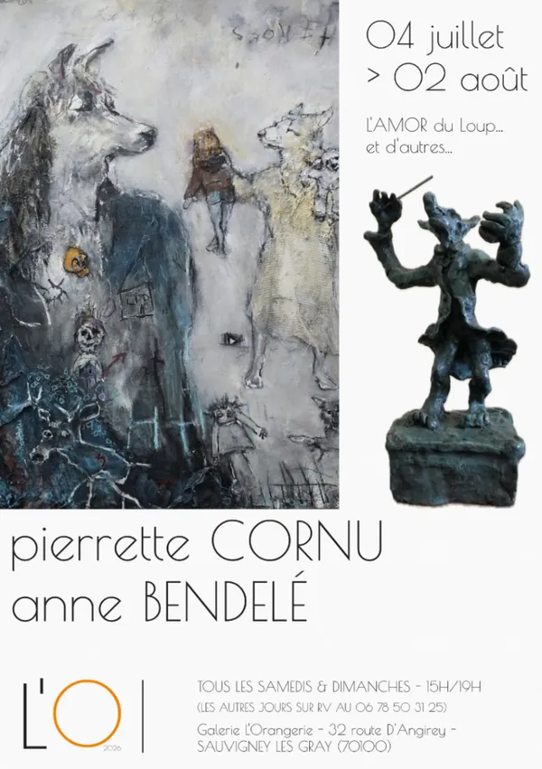 Exposition Pierrette CORNU & Anne BENDELÉ - L'AMOR du loup et d'autres...