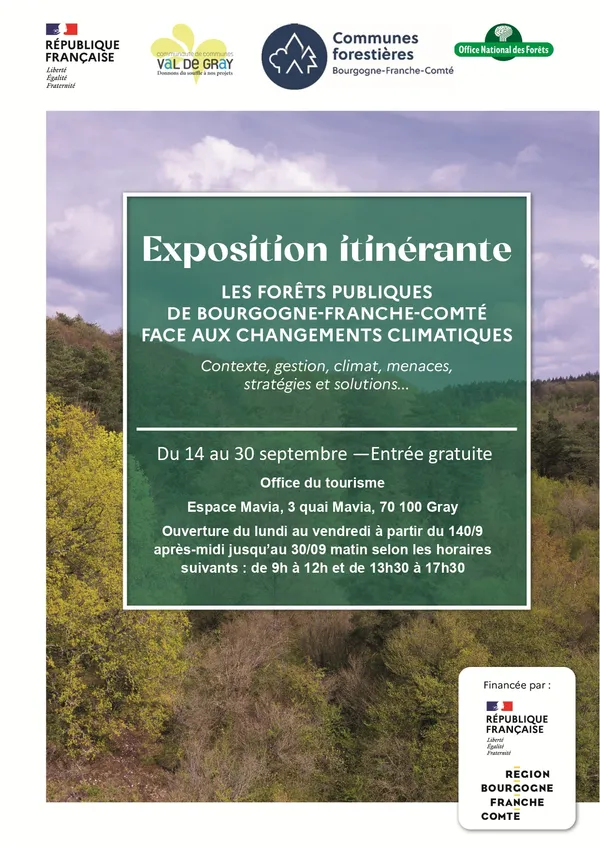 Exposition Itinérante  « Les forêts publiques de Bourgogne Franche-Comté face aux changements climatiques »