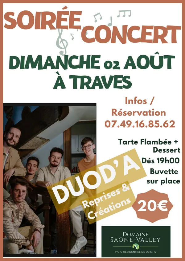 Soirée Concert "Duod'A" à Traves