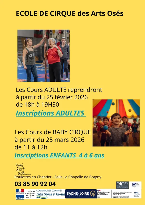 Cours adapté Adultes et Baby Cirque