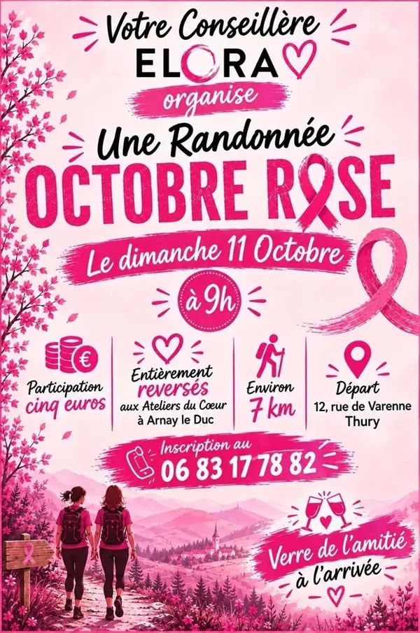 Randonnée octobre rose - Thury
