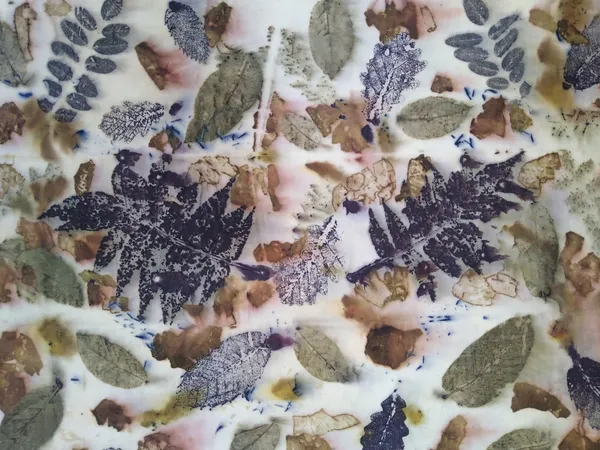 Stage d'impression naturelle sur textile : Ecoprint