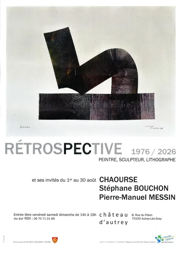 Rétrospective 1976/2026,  peintre, sculpteur, lithographe