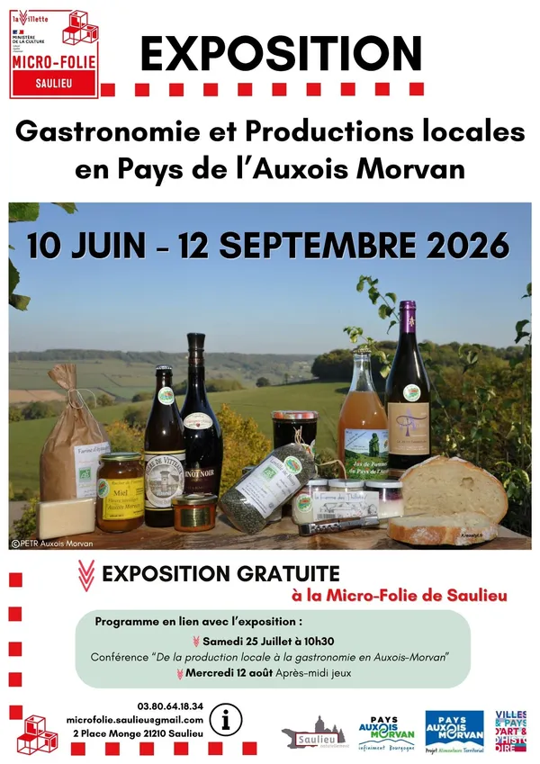 Exposition "Gastronomie et productions locales en pays de l'Auxois-Morvan" à la Micro-Folie de Saulieu