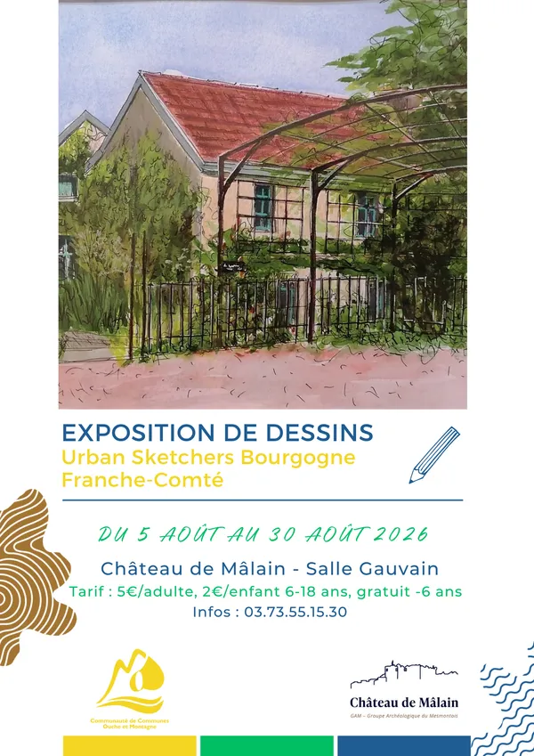 Exposition de dessins des Urban Sketchers Bourgogne Franche-Comté
