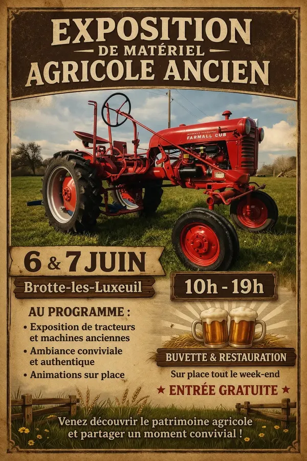 Exposition de matériel agricole ancien