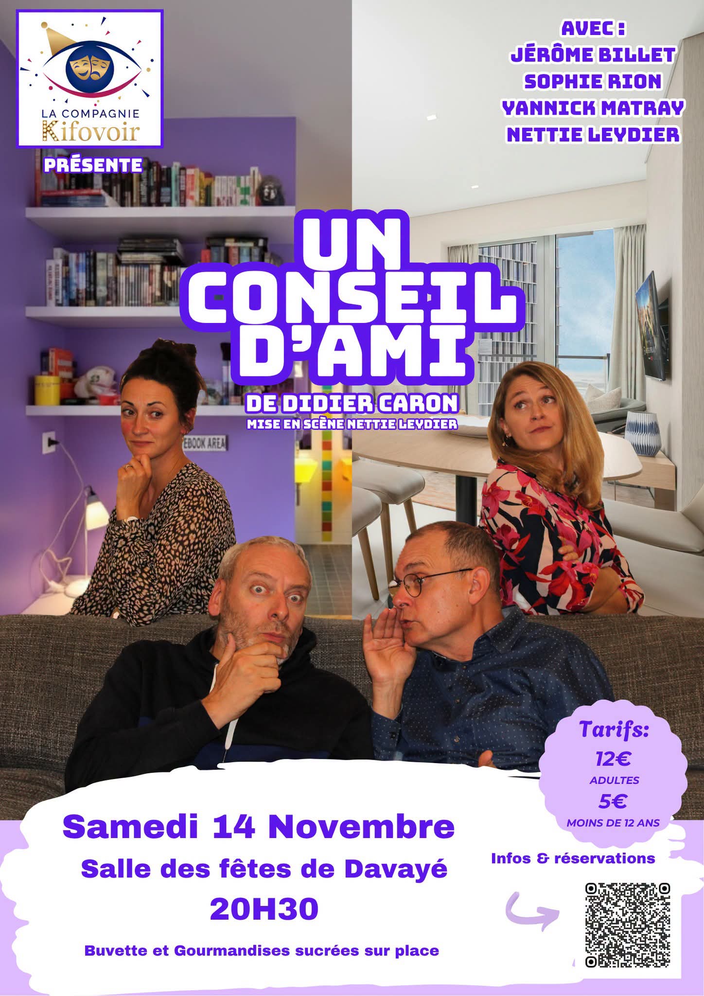 Pièce de théâtre "Un conseil d'ami" de Didier Caron par la Compagnie Kifovoir