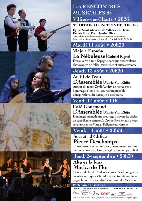 LES RENCONTRES MUSICALES DE VILLIERS-LES-HAUTS 8ème édition