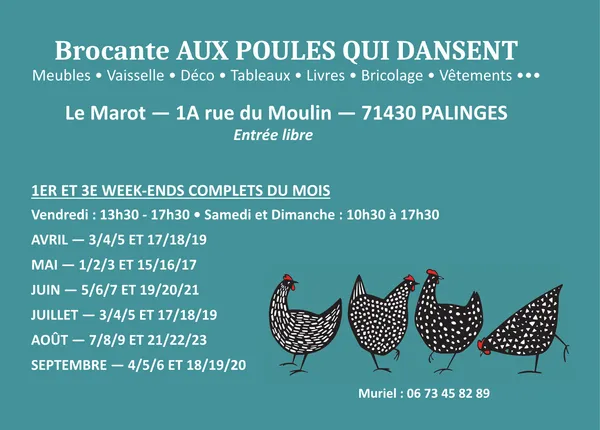 Déballage Brocante "Aux poules qui dansent"