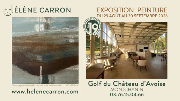 Exposition Peinture Hélène Carron au Golf du Château d'Avoise - Club-house