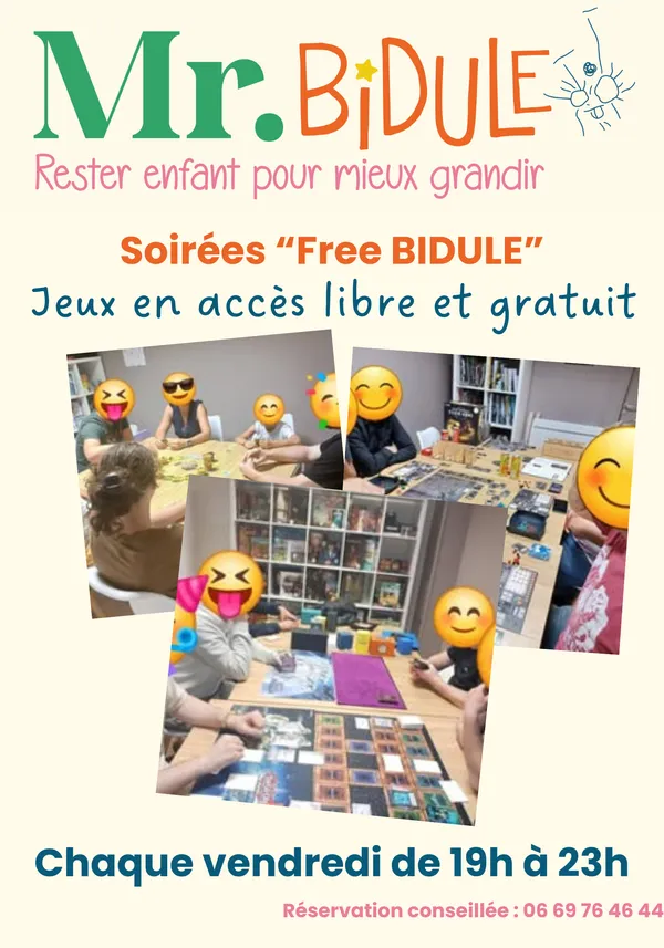 Soirée jeux libres - Monsieur Bidule