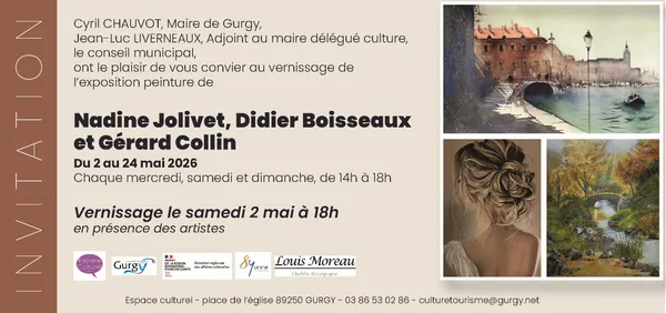 Exposition de peinture - Nadine Jolivet, Didier Boisseaux et Gérard Collin