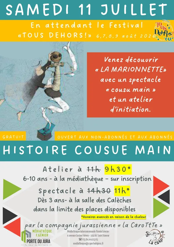 Découverte de la marionnette : initiation et spectacle