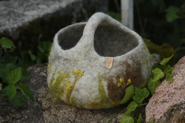 Stage de l'usage de la laine "Feutrage de panier"