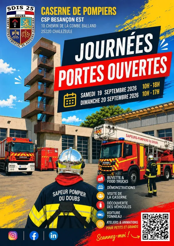 PORTES OUVERTES POMPIERS BESANCON 2026