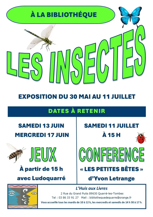 A la bibliothèque les insectes