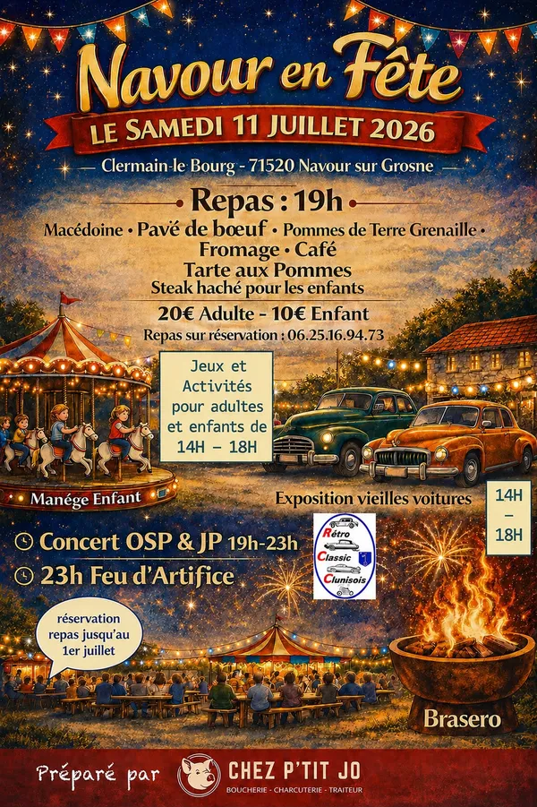 Concert repas feu d'artifice